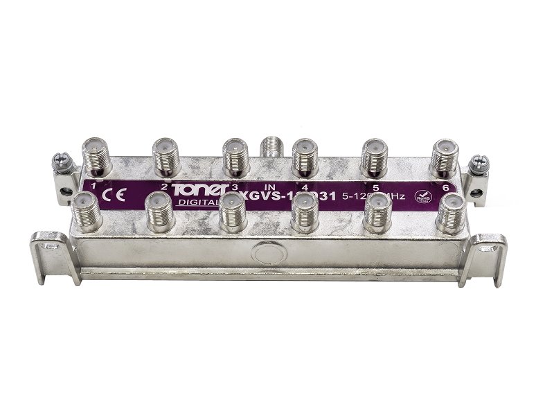 Anténní rozbočovač Toner XGVS-12D31 - 12x F - (5 -1200MHz), útlum 13dB Anténní rozbočovač Toner XGVS-12D31 - 12x F - (5 -1200MHz), útlum 13dB