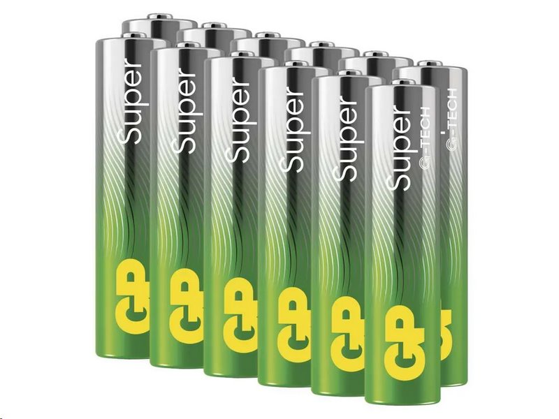 Baterie GP Super Alkaline LR03 (AAA) 12 kusů Baterie GP Super Alkaline LR03 (AAA) 12 kusů