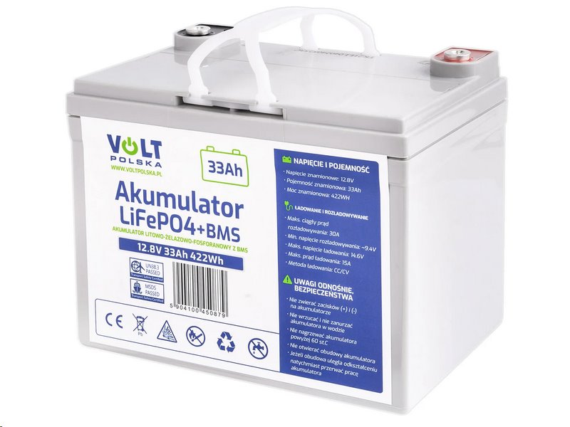 Baterie LiFePO4 12,8V 33Ah VOLT+ bezúdržbový systém BMS Baterie LiFePO4 12,8V 33Ah VOLT+ bezúdržbový systém BMS