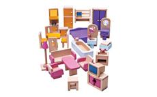 Bigjigs Toys Dřevěný nábytek do domečku pro panenky 