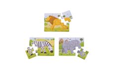 Bigjigs Toys Puzzle 3v1 safari zvířátka 