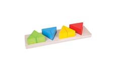 Bigjigs Toys Vkládací puzzle zlomky trojúhelníky 