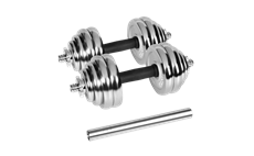 Činky chromované nastavitelné 30kg, REBEL ACTIVE RBA-2326-30