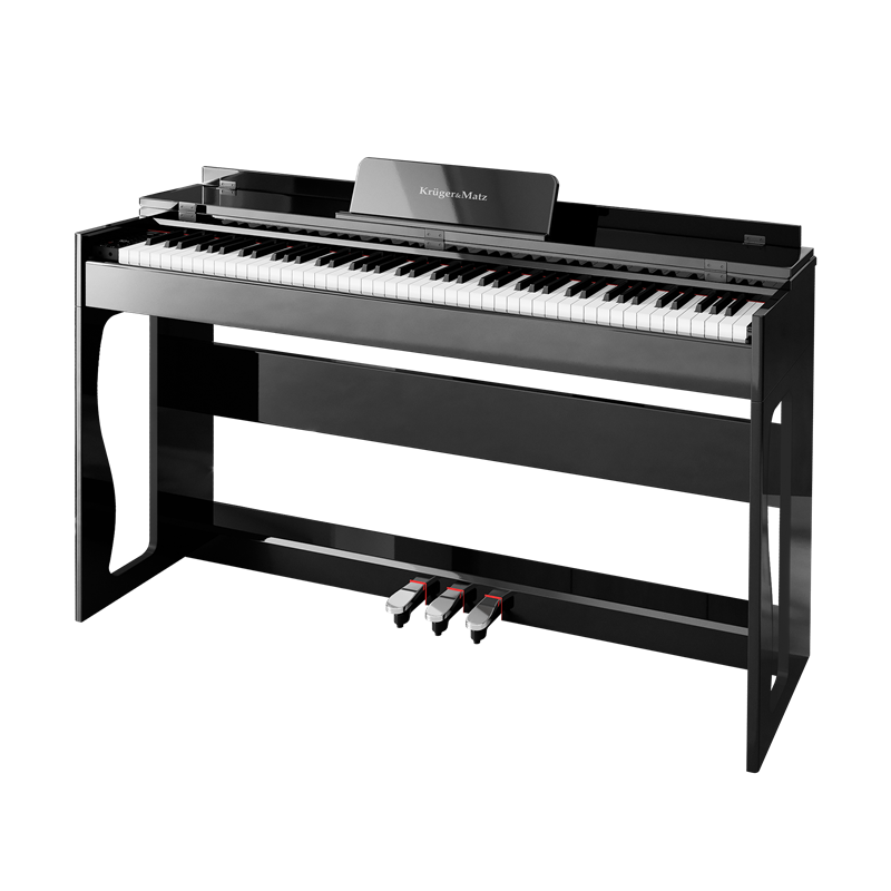 Digitální piano Kruger&Matz KMDP-135-BK dřevěný stojan černý lesk Digitální piano Kruger&Matz KMDP-135-BK dřevěný stojan černý lesk