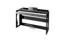 Digitální piano Kruger&Matz KMDP-135-BK dřevěný stojan černý lesk
