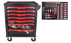Dílenský vozík na nářadí MECHANIC TROLLEY KEVIN 80, 7 šuplíků, 80 ks nářadí SIXTOL