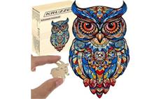 Dřevěné puzzle Kruzzel 24551 Sova