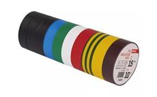 Izolační páska PVC 15/10 barevný mix, EMOS F615992, 10ks  --CENA BLISTR-