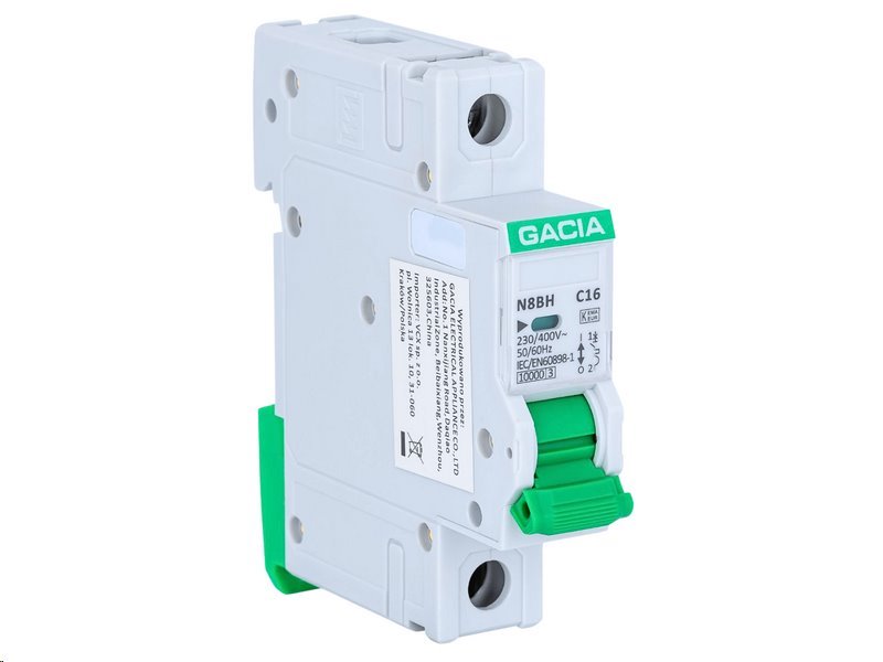 Jistič GACIA N8BH 230V/25A/C/10kA/1P na DIN lištu Jistič GACIA N8BH 230V/25A/C/10kA/1P na DIN lištu