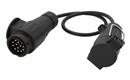 Kabel redukční Compass 07456 0,6m 13pólů zástrčka - 7pólů zásuvka k tažnému zařízení