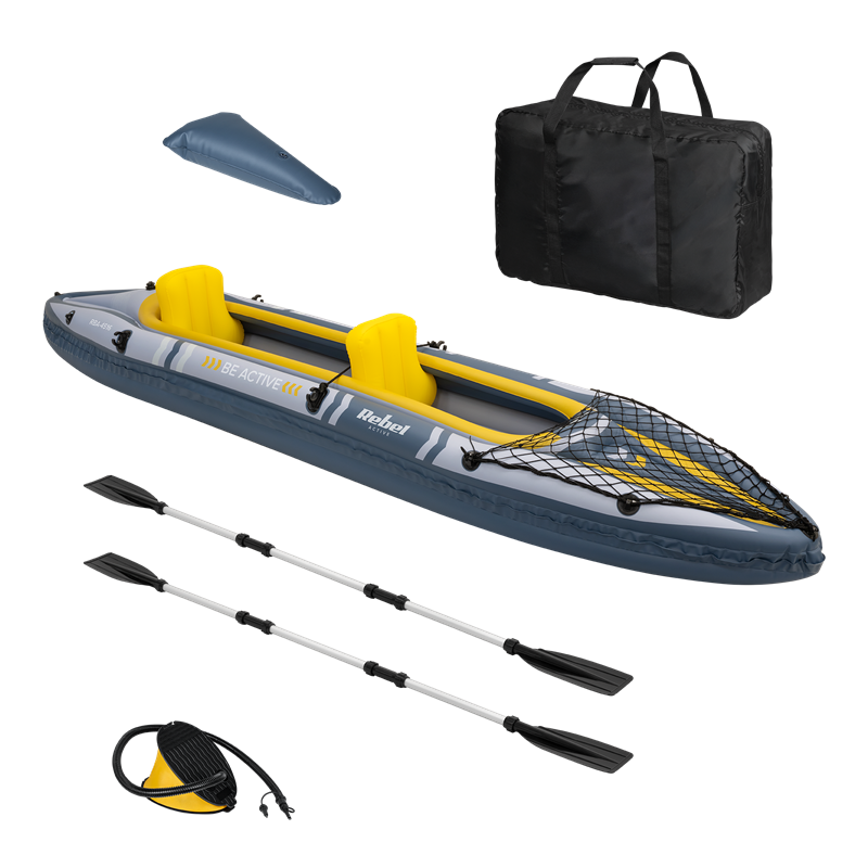 Kajak REBEL ACTIVE RBA-4516 nafukovací dvoumístný 350x78x52 cm Kajak REBEL ACTIVE RBA-4516 nafukovací dvoumístný 350x78x52 cm