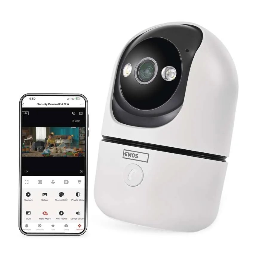 Kamera EMOS IP-220G /H4072/ GoSmart vnitřní otočná s WiFi Kamera EMOS IP-220G /H4072/ GoSmart vnitřní otočná s WiFi