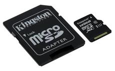 Kingston microSDXC 128GB CL10 UHS-I 80R + SD adapter