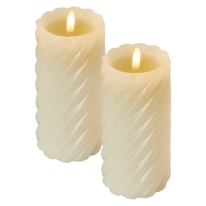 LED dekorace – vosková svíčka, 17 cm, 2x AAA, vnitřní, teplá bílá, 2 ks, časovač LED dekorace – vosková svíčka, 17 cm, 2x AAA, vnitřní, teplá bílá, 2 ks, časovač