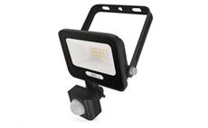 LED reflektor GLARO EMOS ZS2314B s pohybovým čidlem, 10 W, černý, IP54, 1000 lm, neutrální bílá