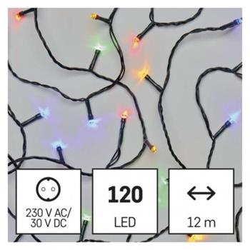 LED vánoční řetěz, 12 m, venkovní i vnitřní, multicolor, časovač LED vánoční řetěz, 12 m, venkovní i vnitřní, multicolor, časovač