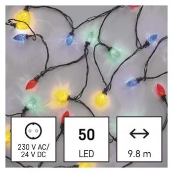 LED vánoční řetěz, barevné žárovky, 9,8 m, multicolor, multifunkce LED vánoční řetěz, barevné žárovky, 9,8 m, multicolor, multifunkce