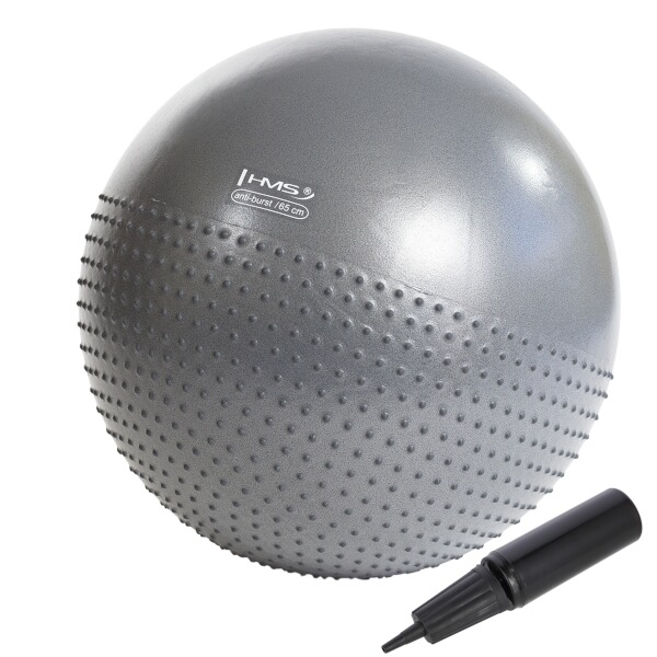 Masážní gymnastický míč HMS YB03N 65 cm šedý Masážní gymnastický míč HMS YB03N 65 cm šedý