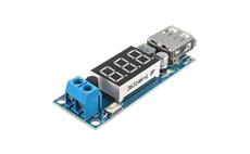 Napájecí modul, step-down měnič 4,5-40V na 5V/2A, USB+voltmetr