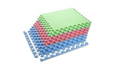 Ochranná puzzle podložka ONE Fitness MP10 zelená-modrá-červená