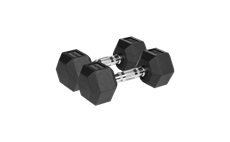 Pogumované litinové činky HEX REBEL ACTIVE RBA-2325-07.5  2x7,5 kg