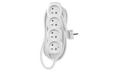 Prodlužovací kabel EMOS P0415R / 5 m / 4 zásuvky / bílý / PVC / 1,5 mm2
