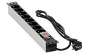 Prodlužovací přívod do Racku (19" RACK, 1U, AC 230V, vypínač, 8 zásuvek, kabel 1,8m)