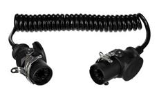 Propojovací spirálový EBS kabel 7pin TRAILER CABLE 14, 24V, 3,5m SIXTOL
