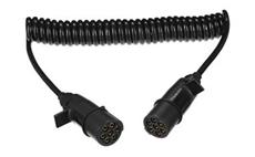 Propojovací spirálový kabel 7pin typ N TRAILER CABLE 11, plastová zástrčka, 24V, 3,5m SIXTOL