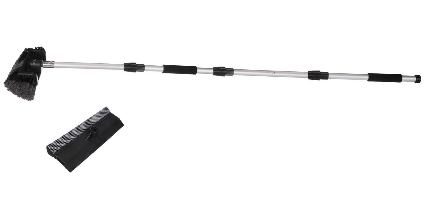 Průtokový kartáč na mytí auta se dvěma nástavci CAR DETAILING WASH BRUSH SET 1, 160cm SIXTOL Průtokový kartáč na mytí auta se dvěma nástavci CAR DETAILING WASH BRUSH SET 1, 160cm SIXTOL
