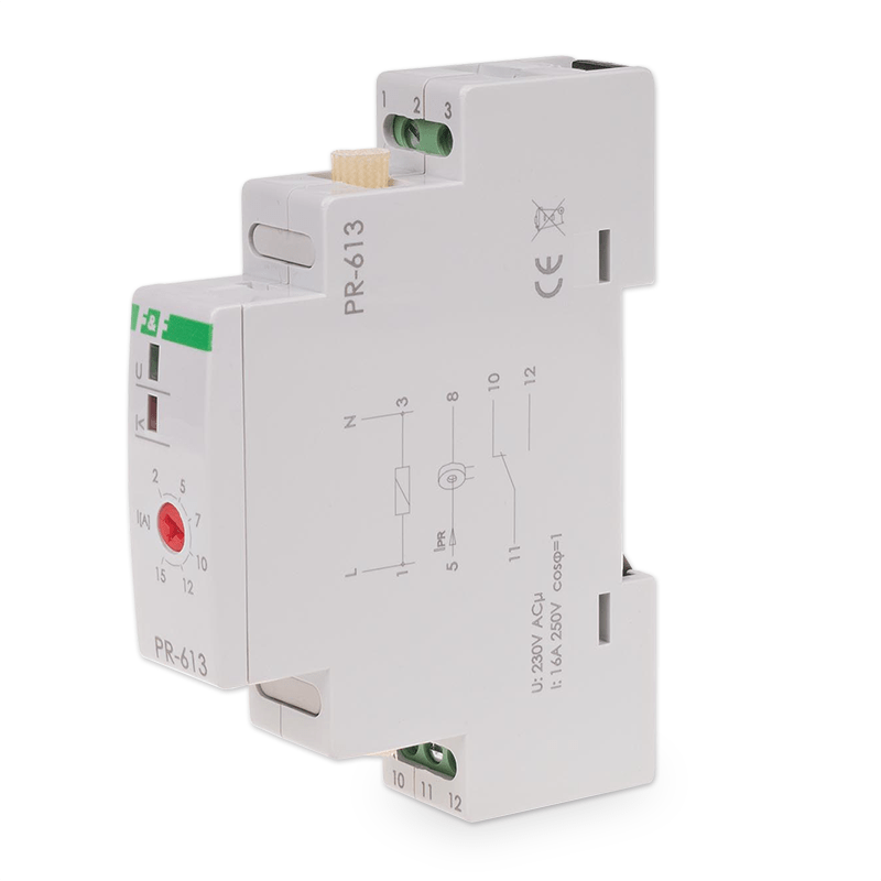 Relé prioritní proudové F&F PR-613 1xNO+1xNC, 230V, 16A, na DIN lištu Relé prioritní proudové F&F PR-613 1xNO+1xNC, 230V, 16A, na DIN lištu