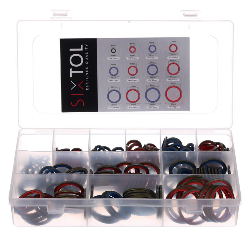 Sada hydraulických těsnění s gumovým límcem MECHANIC RING SET 4, 245 ks SIXTOL Sada hydraulických těsnění s gumovým límcem MECHANIC RING SET 4, 245 ks SIXTOL
