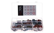 Sada hydraulických těsnění s gumovým límcem MECHANIC RING SET 4, 245 ks SIXTOL