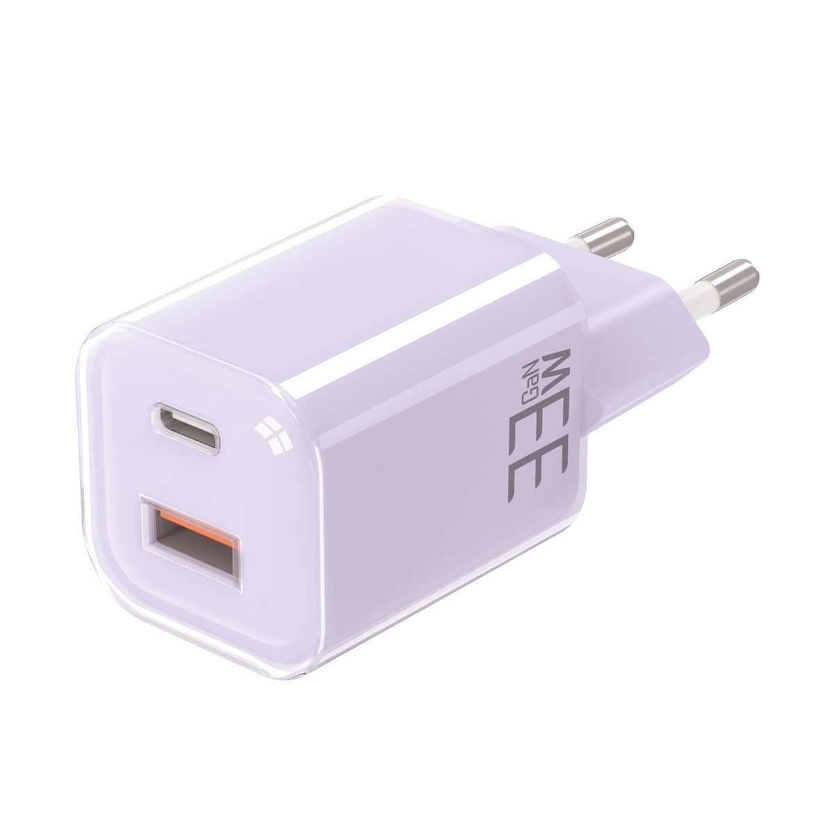 Solight DC75V 33W GaN fast charge USB-A + USB-C fialový Solight DC75V 33W GaN fast charge USB-A + USB-C fialový