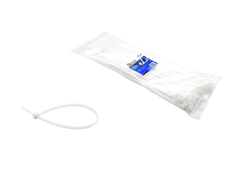 Stahovací pásky bílé s UV filtrem, 300 x 4.8mm, 100ks GEKO Stahovací pásky bílé s UV filtrem, 300 x 4.8mm, 100ks GEKO