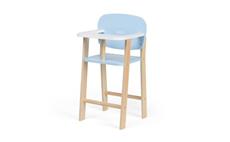 Tidlo Dřevěná židlička na krmení panenek modrá 