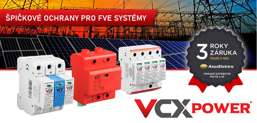 VCX Power jističe, elektroměry