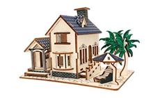 Woodcraft Dřevěné 3D puzzle Dům na pláži 