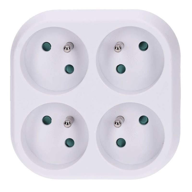 Zásuvka rozbočovací SOLIGHT P112, 4x 10A, bílá Zásuvka rozbočovací SOLIGHT P112, 4x 10A, bílá